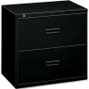 HON® 400 30"W x 19-1/4"D Lateral 2-Drawer File Cabinet, Black