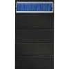 HON® 36"W x 19-1/4"D Lateral 5-Drawer File Cabinet With Lock, Black