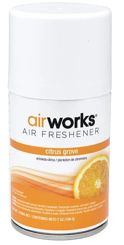 Hospeco AirWorks® Metered Aerosol Air Fresheners, Citrus Grove, 7 Fl Oz, Pack Of 12 Fresheners