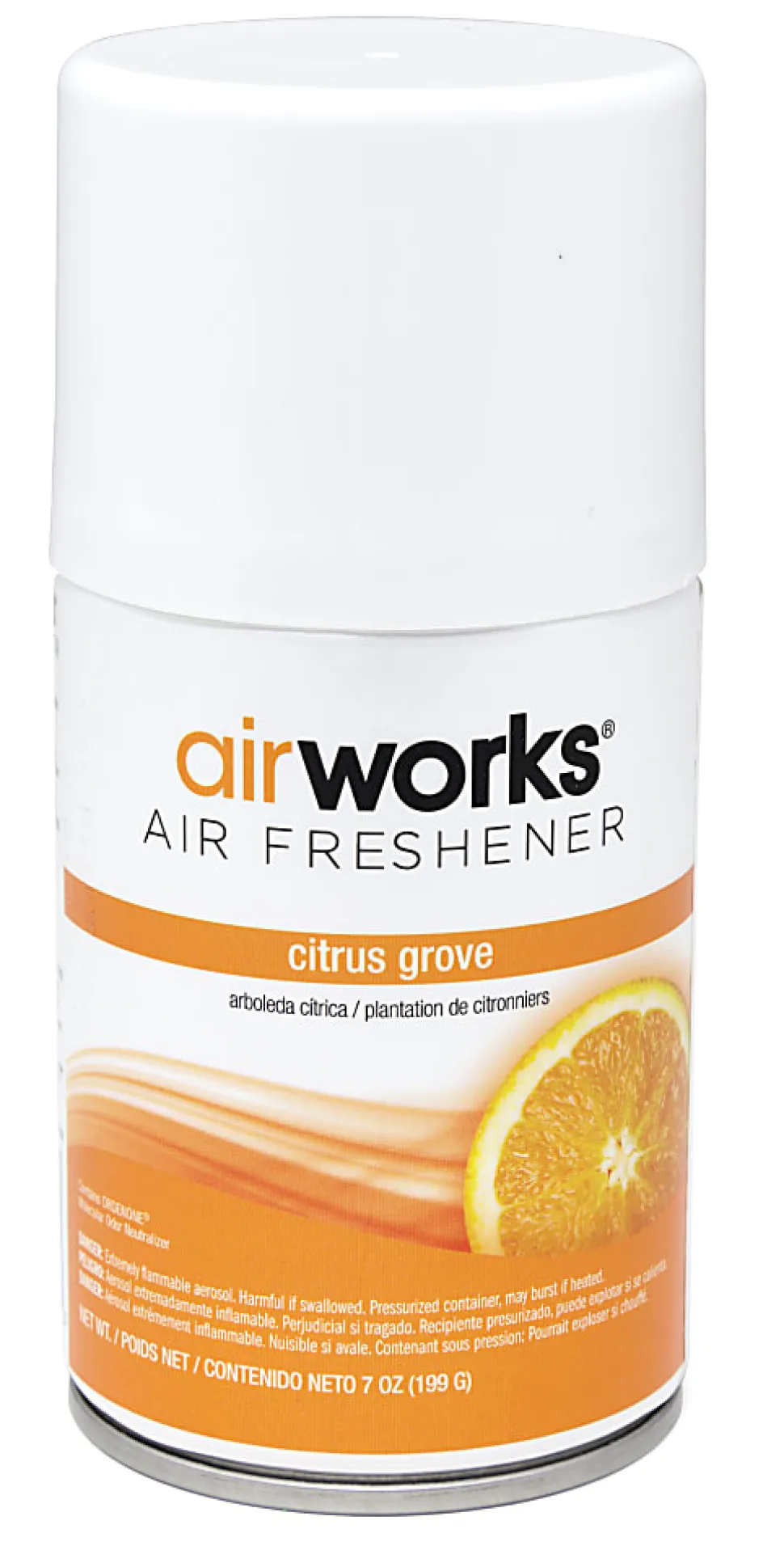 Hospeco AirWorks® Metered Aerosol Air Fresheners, Citrus Grove, 7 Fl Oz, Pack Of 12 Fresheners