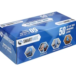 Hospeco SmartRags® Disposable Microfiber Towels, 35 Gram, 215 GSM, 16" x 16", Blue, 50 Towels Per Box, Case Of 8 Boxes