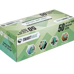 Hospeco SmartRagsĀ® Disposable Microfiber Towels, 35 Gram, 215 GSM, 16" x 16", Green, 50 Towels Per Box, Case Of 8 Boxes