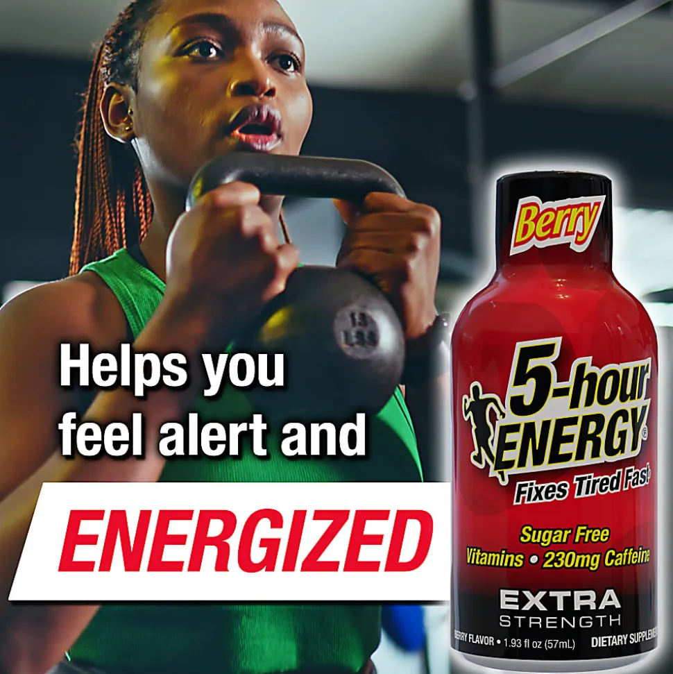 5-Hour Energy Extra-Strength Berry, 1.93 Oz, 12 Bottled Per Pack, Box Of 2 Packs
