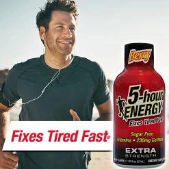 5-Hour Energy Extra-Strength Berry, 1.93 Oz, 12 Bottled Per Pack, Box Of 2 Packs