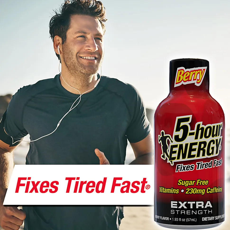 5-Hour Energy Extra-Strength Berry, 1.93 Oz, 12 Bottled Per Pack, Box Of 2 Packs