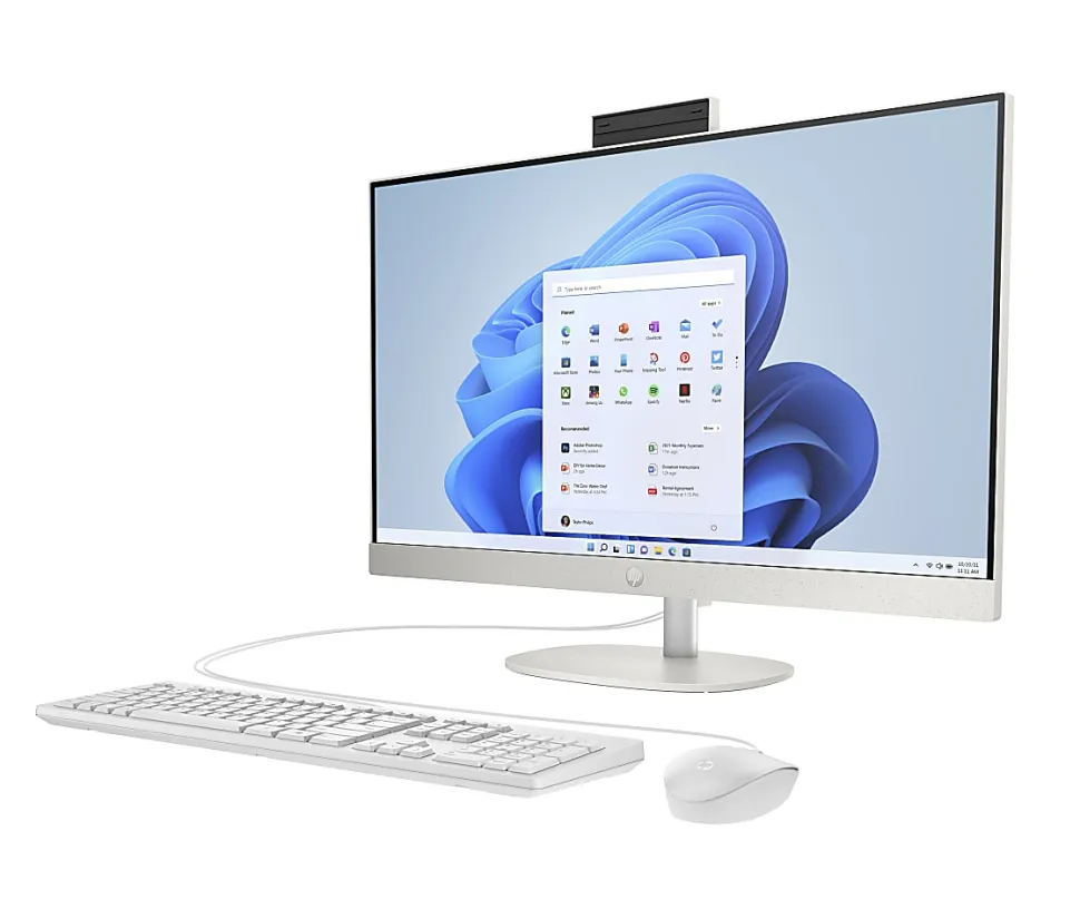 HP 23.8" All-in-One Desktop PC, AMD Athlon Gold, 4GB RAM, 256GB SSD, Windows® 11 Home (24-cr0046)