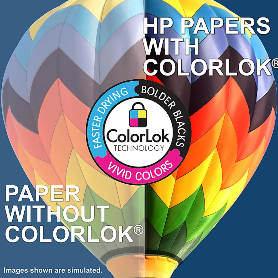 HP BrightWhite24 Inkjet Paper, 1 Ream, White, Letter Size (8 1/2" x 11"), Ream Of 500 Sheets, 24 Lb, 100 Brightness