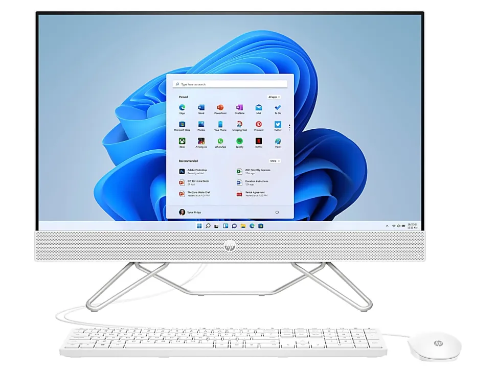 HP 27-cb0026 All-In-One Desktop, 27" Screen, AMD Ryzen 5, 8GB Memory, 512GB Solid State Drive, Windows® 11, 1J7P9AA#ABA