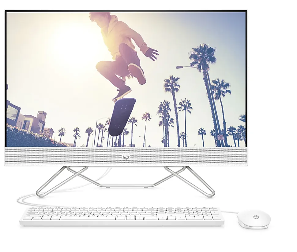 HP 27-cb0026 All-In-One Desktop, 27" Screen, AMD Ryzen 5, 8GB Memory, 512GB Solid State Drive, Windows® 11, 1J7P9AA#ABA