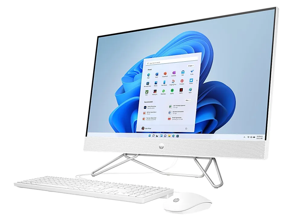HP 27-cb0026 All-In-One Desktop, 27" Screen, AMD Ryzen 5, 8GB Memory, 512GB Solid State Drive, Windows® 11, 1J7P9AA#ABA