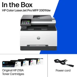 HP Color LaserJet Pro MFP 3301fdw Wireless Printer, Print, scan, copy, fax, Fast speeds, Easy setup, Mobile printing, Best for office, AI-enabled