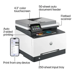 HP Color LaserJet Pro MFP 3301sdw Wireless Printer, Print, scan, copy, Fast speeds, Easy setup, Mobile printing, Best for office, AI-enabled