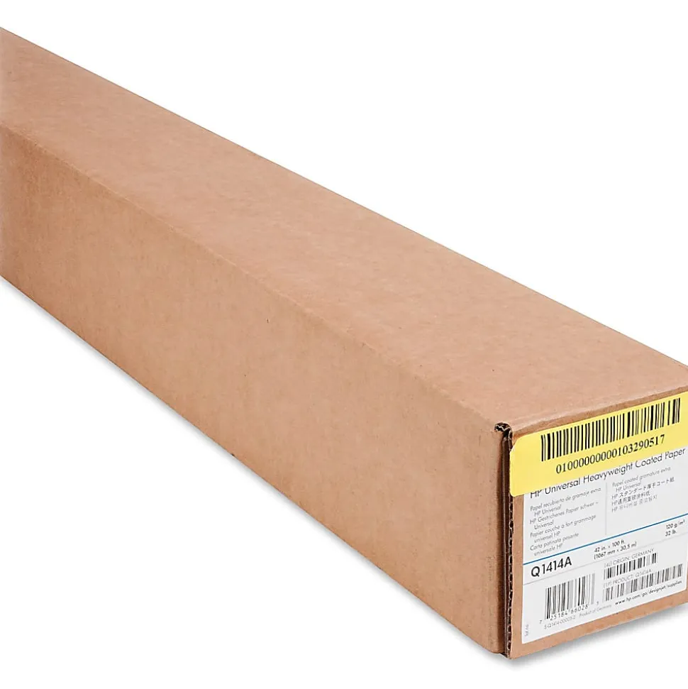 HP DesignJet Universal Heavyweight Paper, 42" x 100', 32 Lb, White