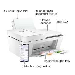 HP DeskJet 4255e Wireless All-in-One Color Inkjet Printer, Scanner, Copier, Best for home, 3 months of free Instant Ink, AI-enabled (588S6A)