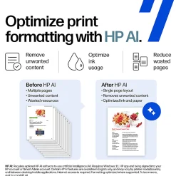 HP DeskJet 4355 Wireless All-in-One Color Inkjet Printer, Scanner, Copier, Best for home, 3 months of free Instant Ink, AI-capable (AJ4Y0A)
