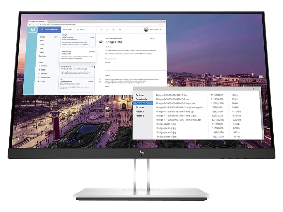 HP E23 G4 - E-Series - LED monitor - 23" - 1920x 1080 Full HD (1080p) @ 60 Hz - IPS - 250 cd/m² - 1000:1 - 9VF96AAABA