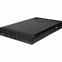 HP EliteDesk 8 G1a Desktop Computer, AMD Ryzen 5 220, 16 GB, 256 GB PCI Express NVMe SSD, Mini PC, Jack Black, D32NPATABA