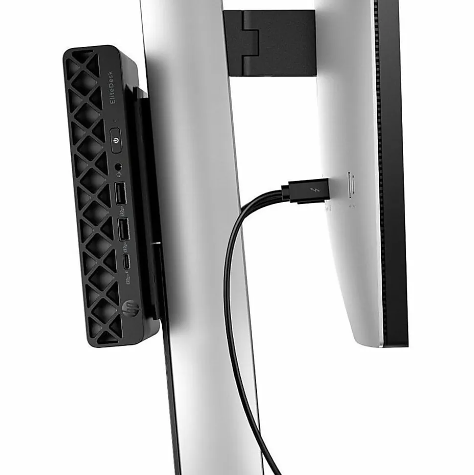 HP EliteDesk 8 G1a Desktop Computer, AMD Ryzen 5 220, 16 GB, 256 GB PCI Express NVMe SSD, Mini PC, Jack Black, D32NPATABA