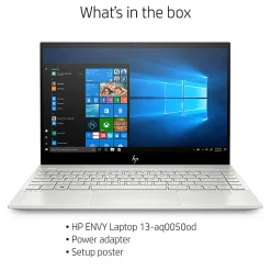 HP ENVY 13-aq0050od Laptop, 13.3" Full HD Screen, Intel® Core™ i5-8265U, 8GB Memory, 256GB Solid State Drive, Windows® 10 Home 64