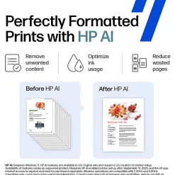 HP Envy Inspire 7255e Wireless Color Inkjet Printer, prints, scans, copies, duplex, great for home, 3-mo free Instant Ink, AI-enabled (1W2Y9A)