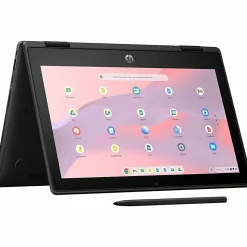 HP Fortis Flip G1m 11.6" Touchscreen Rugged Convertible 2 in 1 Chromebook, 60 Hz, Octa-core (ARM Cortex A76 + Cortex A55), 8 GB, Jet Black, BV0Y3UTABA
