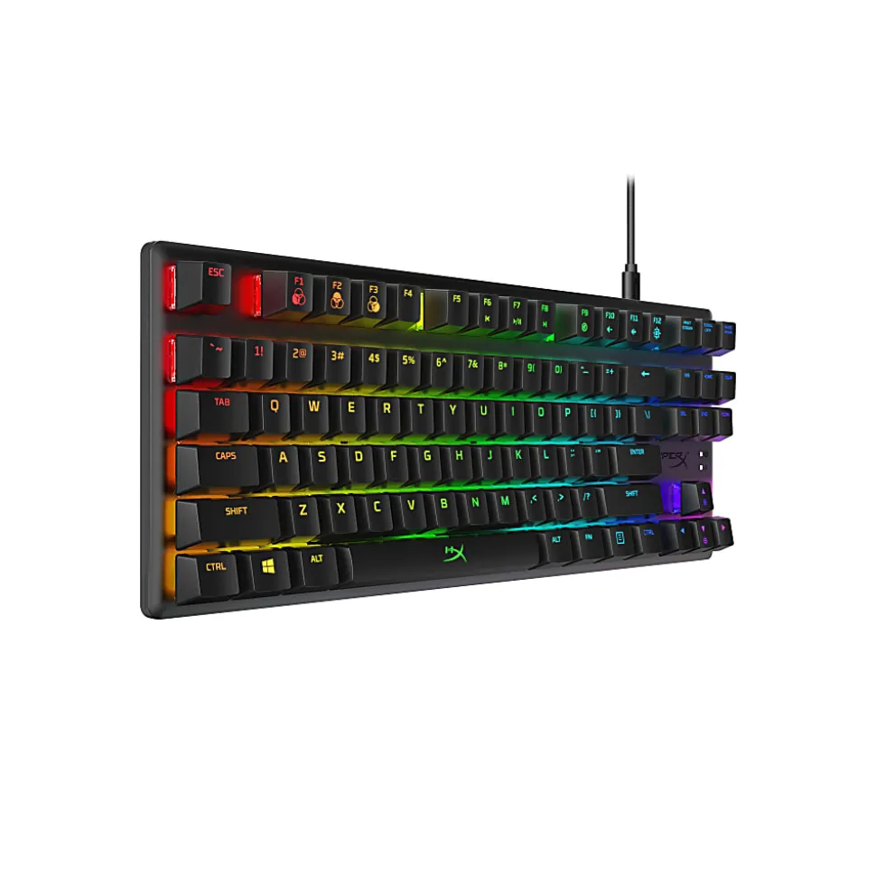 HP HyperX Alloy Origins Core Mechanical Gaming Keyboard, HX Aqua (US Layout), Full Size, Black, 4P5P1AA#ABA