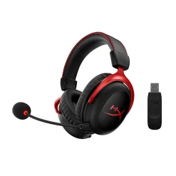 HP HyperX Cloud II Wireless Gaming Headset, Black/Red, 4P5K4AA