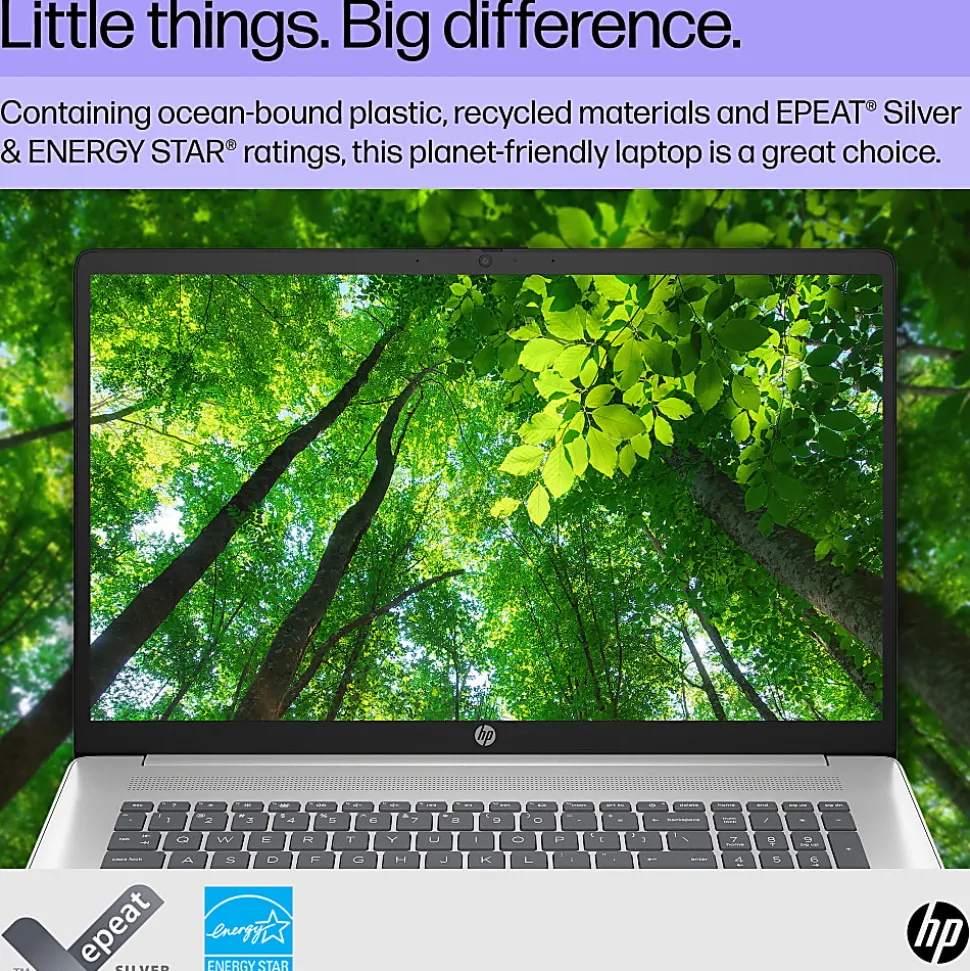 HP 17.3" Laptop, Open Box, AMD Ryzen 3, AI Enabled, 8GB RAM, 256GB Solid State Drive, Wi-Fi 6, Windows® 11 Home (17-cp2134od)
