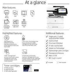 HP LaserJet Enterprise Flow MFP M528c Laser Monochrome Printer, 1PV66ABGJ