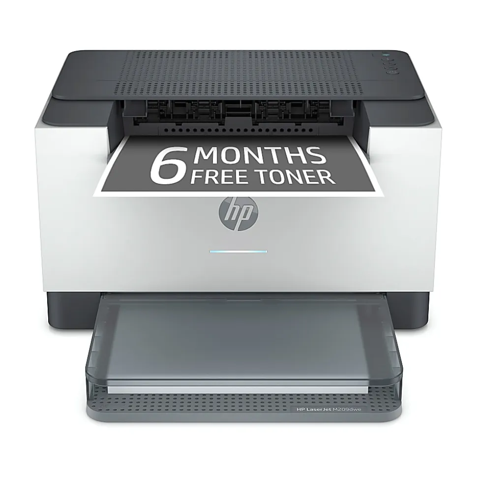 HP LaserJet M209dwe Wireless Laser Monochrome Printer with HP+ (6GW62E)