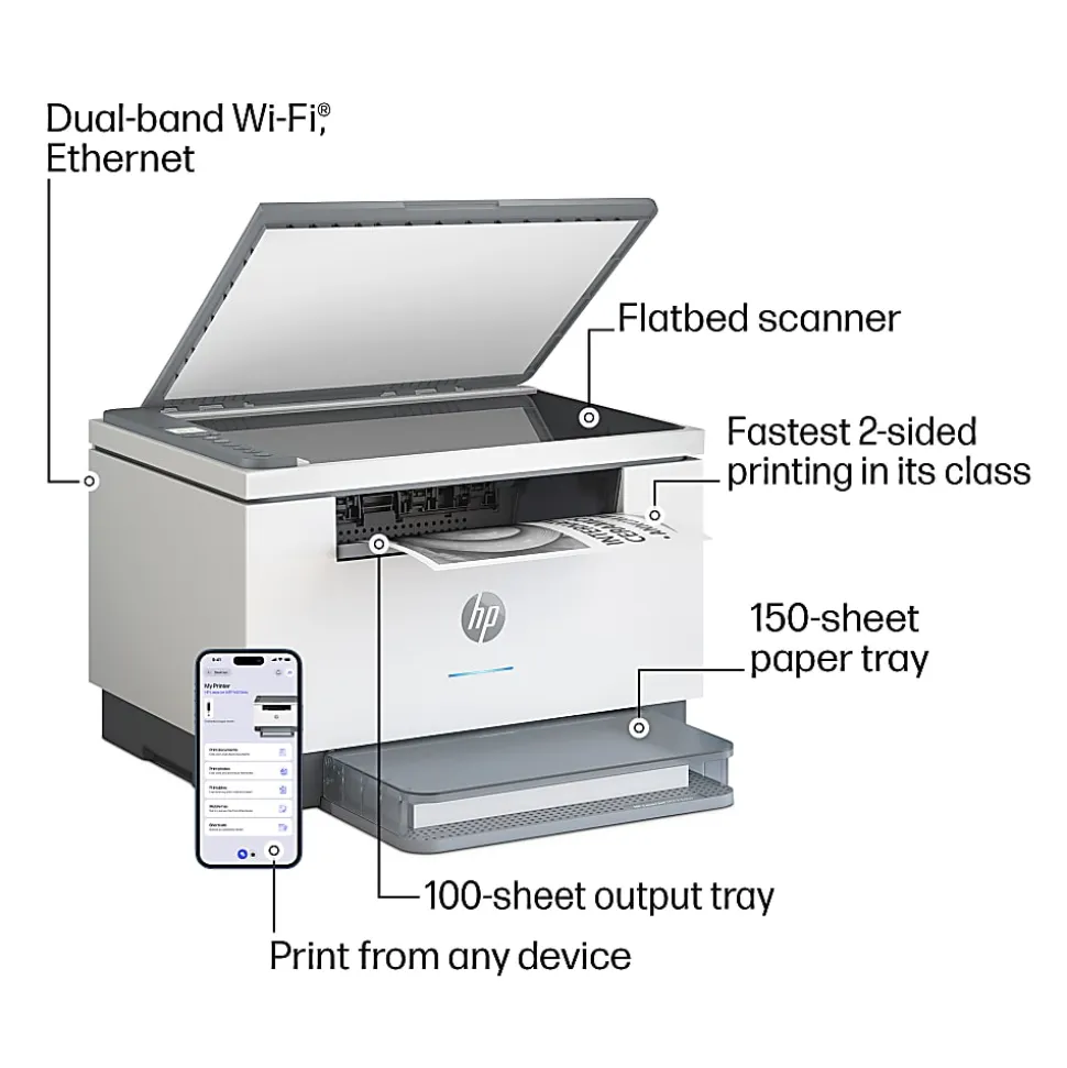 HP LaserJet MFP M234dw Wireless Printer, Print, scan, copy, Fast speeds, Easy setup, Mobile printing, Best for home office/small business, AI-enabled