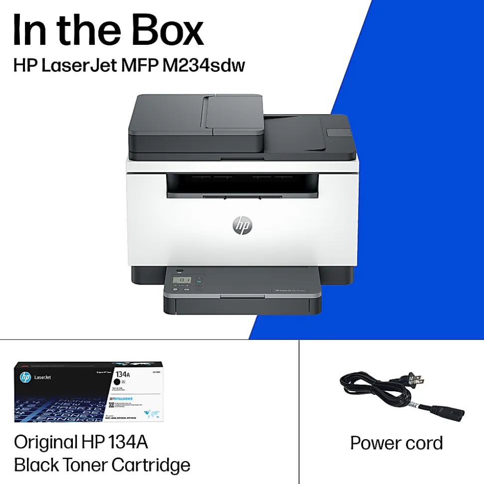 HP LaserJet MFP M234sdw Wireless Printer, Print, scan, copy, Fast speeds, Easy setup, Mobile printing, Best for home office/small business, AI-enabled