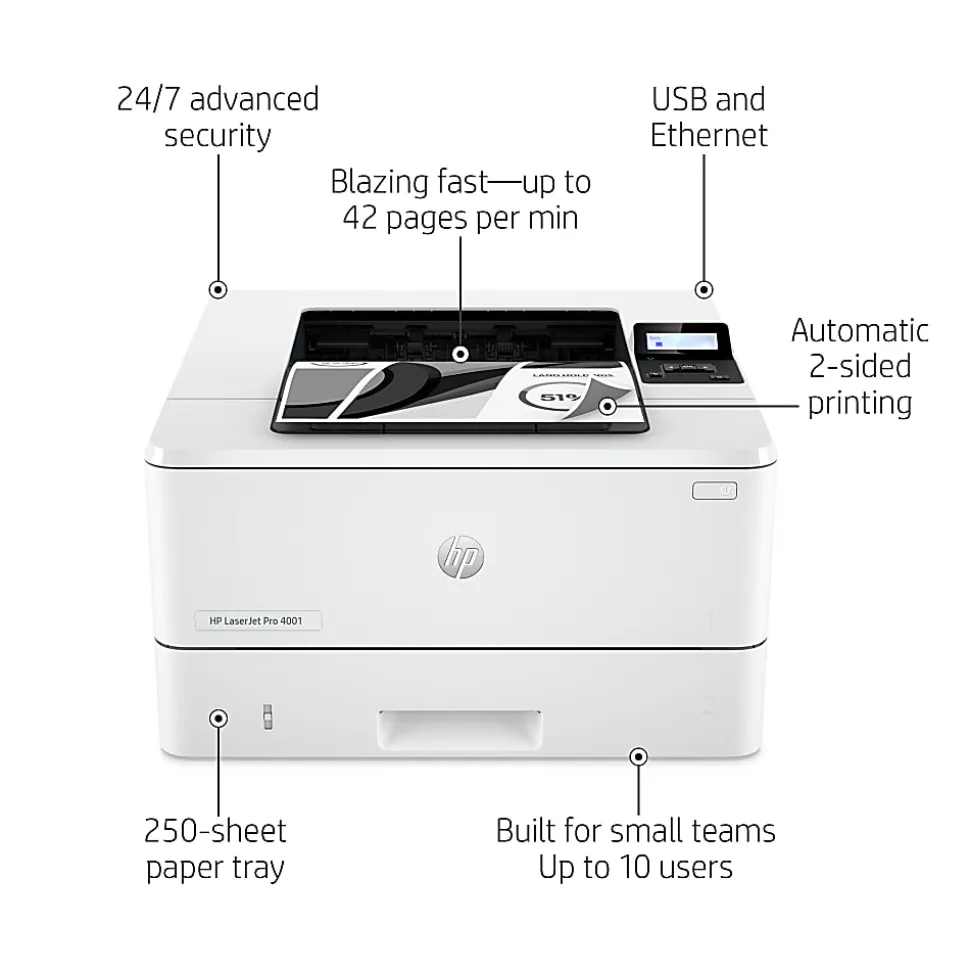 HP LaserJet Pro 4001dn Laser Monochrome Printer