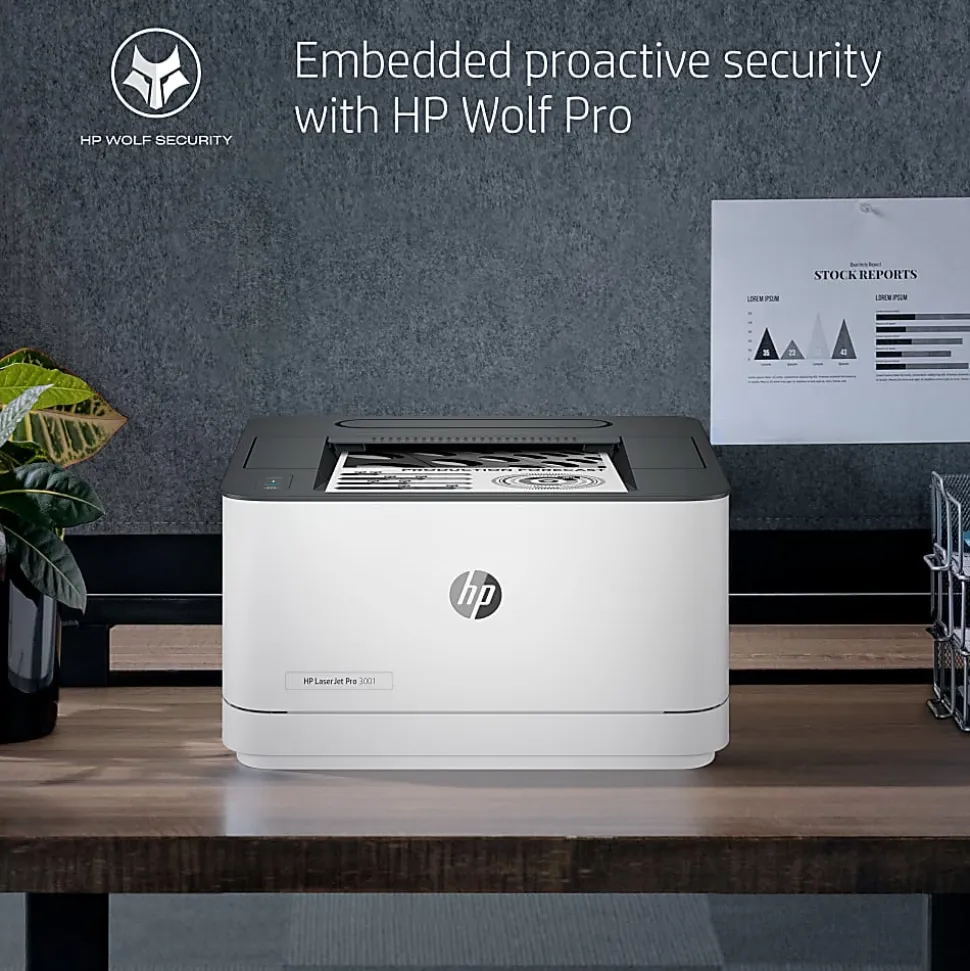HP LaserJet Pro 3001dw Wireless Laser Monochrome Printer