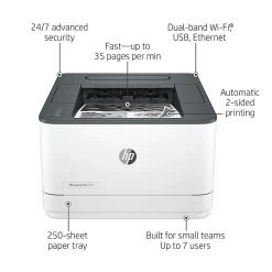 HP LaserJet Pro 3001dw Wireless Laser Monochrome Printer