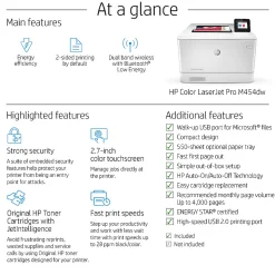 HP LaserJet Pro M454dw Wireless Laser Color Printer