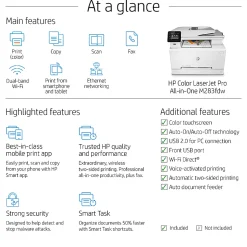 HP LaserJet Pro M283fdw Wireless Laser All-In-One Color Printer