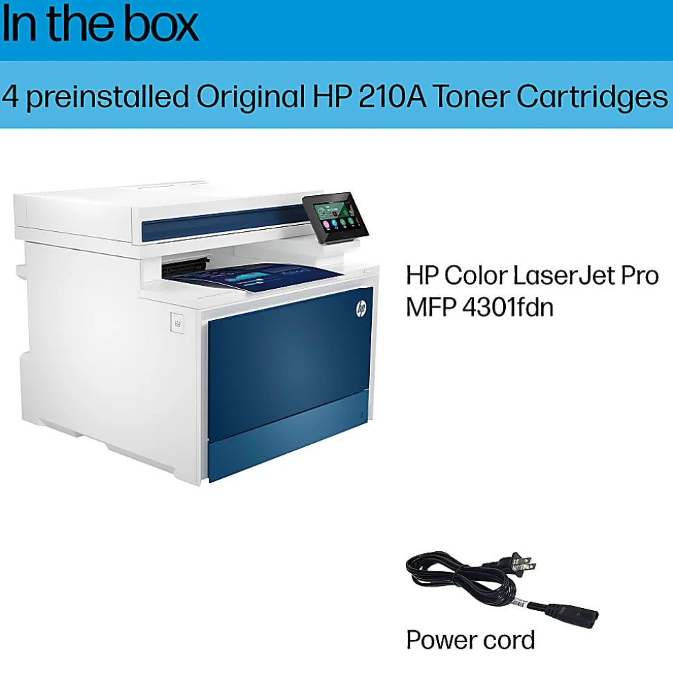 HP LaserJet Pro MFP 4301fdn All-In-One Laser Color Printer (4RA81F)