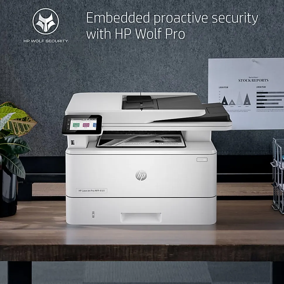HP LaserJet Pro MFP 4101fdn Laser All-in-One Monochrome Printer