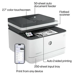 HP LaserJet Pro MFP 3101fdw Wireless Printer, Print, scan, copy, fax, Fast speeds, Easy setup, Mobile printing, Best for office, AI-enabled