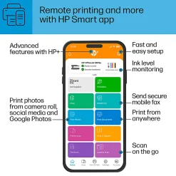 HP OfficeJet 8015e Wireless All-in-One Printer with 6 Months of Free Instant Ink with HP+ (228F5A)