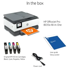 HP OfficeJet Pro 8035e Wireless Inkjet All-In-One Color Printer (Basalt) With HP+ (1L0H6A)