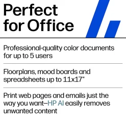 HP OfficeJet Pro 9730 Wide Format Wireless All-in-One Color Inkjet Printer, Print, scan, copy, fax, ADF, Duplex print/scan, 3 months free Instant Ink