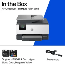 HP OfficeJet Pro 9125 Wireless All-in-One Color Inkjet Printer, print, scan, copy, fax, ADF, Duplex print/scan, 3 months free Instant Ink, AI-capable