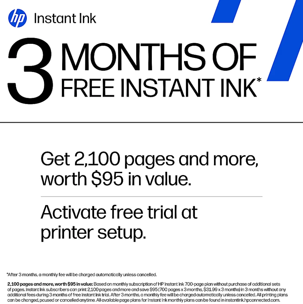 HP OfficeJet Pro 8135 Wireless All-in-One Color Inkjet Printer, print, scan, copy, fax, ADF, Duplex printing, 3 months of free Instant Ink, AI-Capable