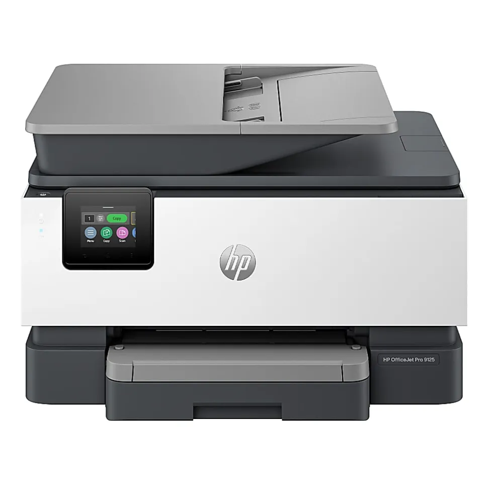 HP OfficeJet Pro 9125 Wireless All-in-One Color Inkjet Printer, print, scan, copy, fax, ADF, Duplex print/scan, 3 months free Instant Ink, AI-capable
