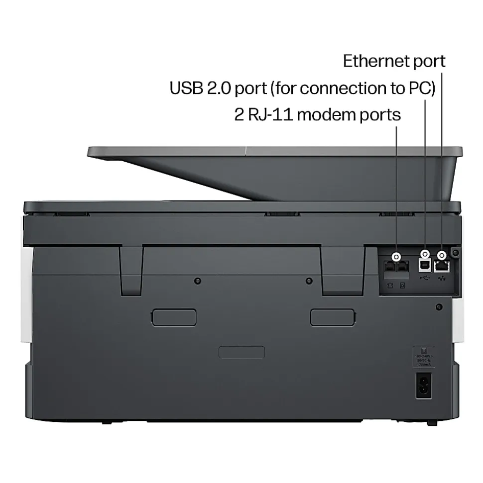 HP OfficeJet Pro 9125 Wireless All-in-One Color Inkjet Printer, print, scan, copy, fax, ADF, Duplex print/scan, 3 months free Instant Ink, AI-capable