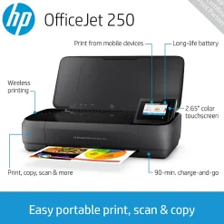 HP OfficeJet 250 Wireless Inkjet All-In-One Color Printer