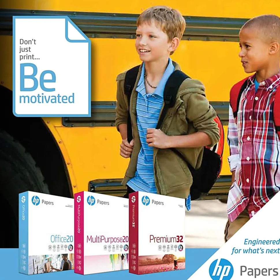 HP Papers Inkjet Paper, 3 Reams, White, Letter Size (8 1/2" x 11"), 1500 Sheets Total, 500 Sheets Per Ream, 20 lb, 96 Brightness