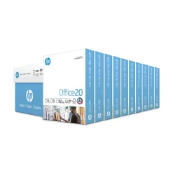 HP Papers Office20™, 92 Bright, 20 lb Bond Weight, 8.5 x 11, White, 500 Sheets/Ream, 10 Reams/Carton